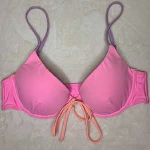 White Fox Pink Stand Out Underwire Bikini Top in Medium
